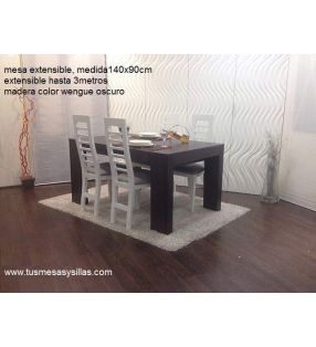 Mesa extensible moderna de comedor y salon
