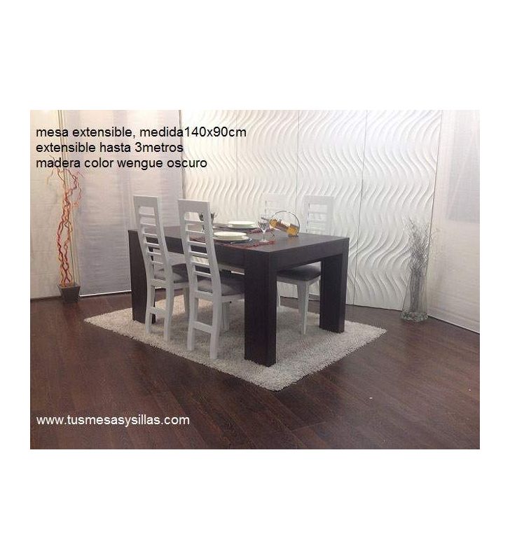 Mesa extensible moderna de comedor y salon