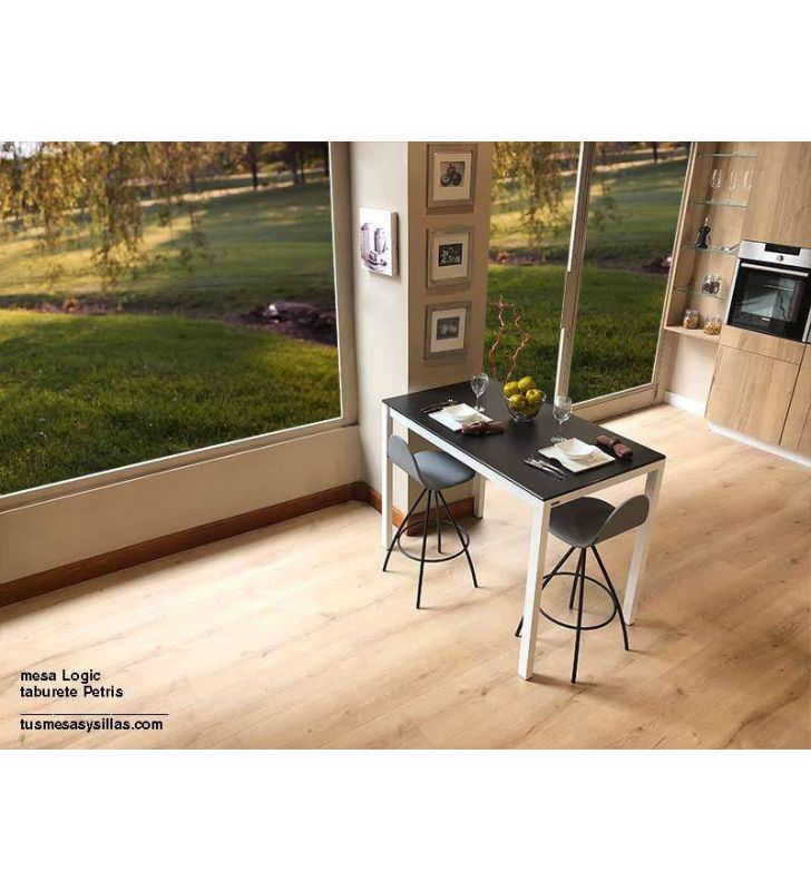 Mesa alta estrecha con encimera en laminado tamaño XL