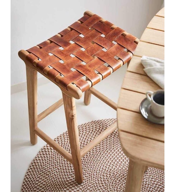 Taburete alto de mostrador Calixta de estilo campestre  - 1 Taburete alto de mostrador Calixta de estilo campestre  - 1