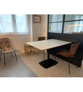 Table de pied central Adan XL de style nordique avec coins arrondis  - 1