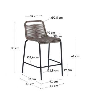 Tabouret haut Glenbille pour comptoirs de terrasse et empilable  - 11