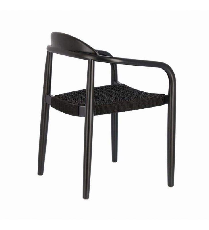 Chaise Nina en bois et accoudoirs pour terrasse extérieure ou intérieure.  - 8