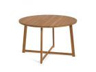 Table de terrasse ronde en bois Dafne, 120 cm de diamètre en stock  - 1