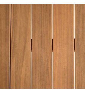 Mesa redonda de terraza en madera Dafne de 120 cm de diametro en stock  - 5