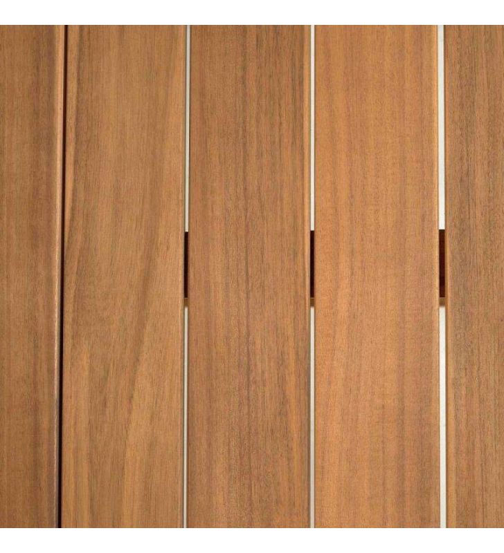 Table de terrasse ronde en bois Dafne, 120 cm de diamètre en stock  - 5