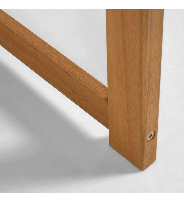 Table de terrasse ronde en bois Dafne, 120 cm de diamètre en stock  - 6