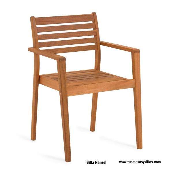 Chaise Hanzel de style rustique pour extérieur et intérieur avec accoudoirs  - 2