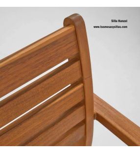 Chaise Hanzel de style rustique pour extérieur et intérieur avec accoudoirs  - 6