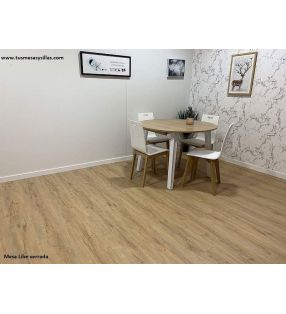 Table ronde extensible Libe avec pieds en métal pour salle à manger ou cuisine  - 6