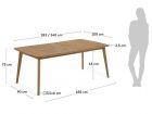 Table de terrasse extensible en bois Hanzel pour 8 à 10 personnes  - 11