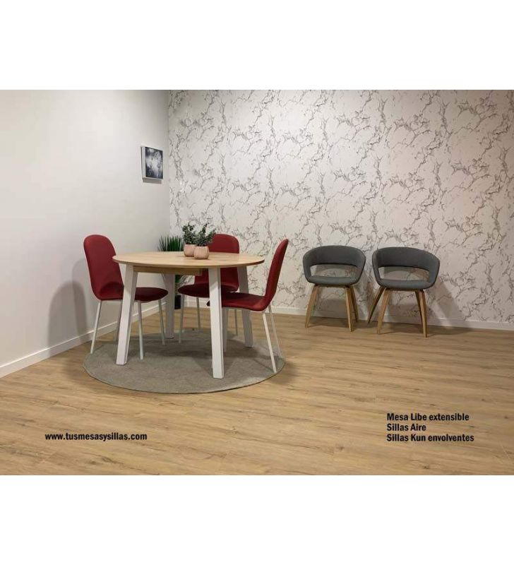 Chaise Aire pour cuisine ou salle à manger confortable et légère avec pieds en métal  - 7
