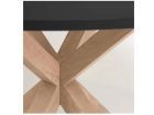 Mesa redonda de patas cruzadas Argo en blanco, madera o negra  - 10