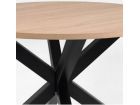 Mesa redonda de patas cruzadas Argo en blanco, madera o negra  - 16