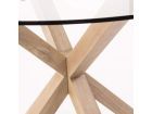 Mesa redonda de patas cruzadas Argo en blanco, madera o negra  - 13