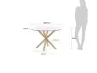 Mesa redonda de patas cruzadas Argo en blanco, madera o negra  - 26
