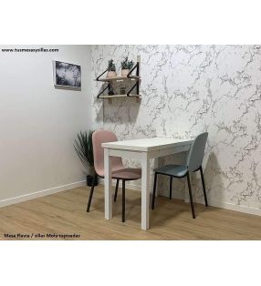 Chaise Moly Cancio avec pieds de cuisine ou de salle à manger en métal à haut dossier - 3