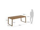 Table de terrasse en bois Emili pour 8 personnes en stock en 190x90  - 6