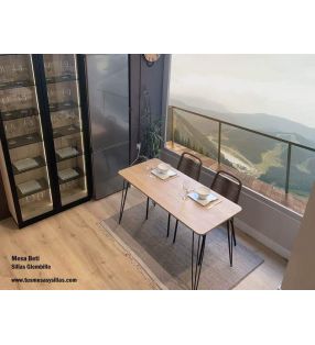 Table Beti de style vintage extensible jusqu'à 3 mètres, diverses mesures  - 8