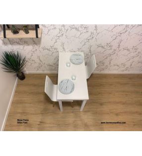 Petite table extensible Flavia avec 45 ou 50 cm de profondeur, rallonges avant  - 7