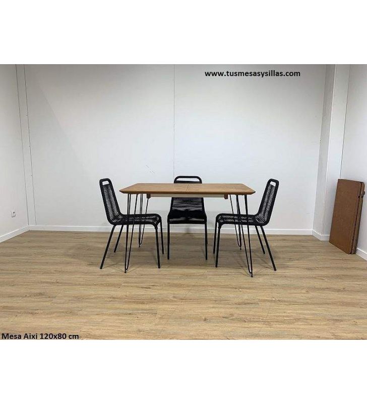 Table de stockage de terrasse extensible Aixi en 120x80 cm y 140x90 cm  - 5