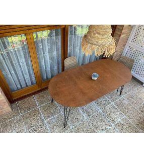 Table ronde extensible pour terrasses en stock, diamètre 90 et 100 cm  - 2