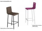 Tabouret haut Juno avec assise et dossier rembourrés pour îlots ou comptoirs  - 1