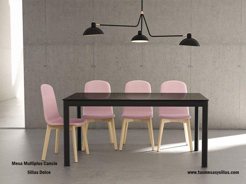 mesa multipla a medida madera y porcelanico  - 2