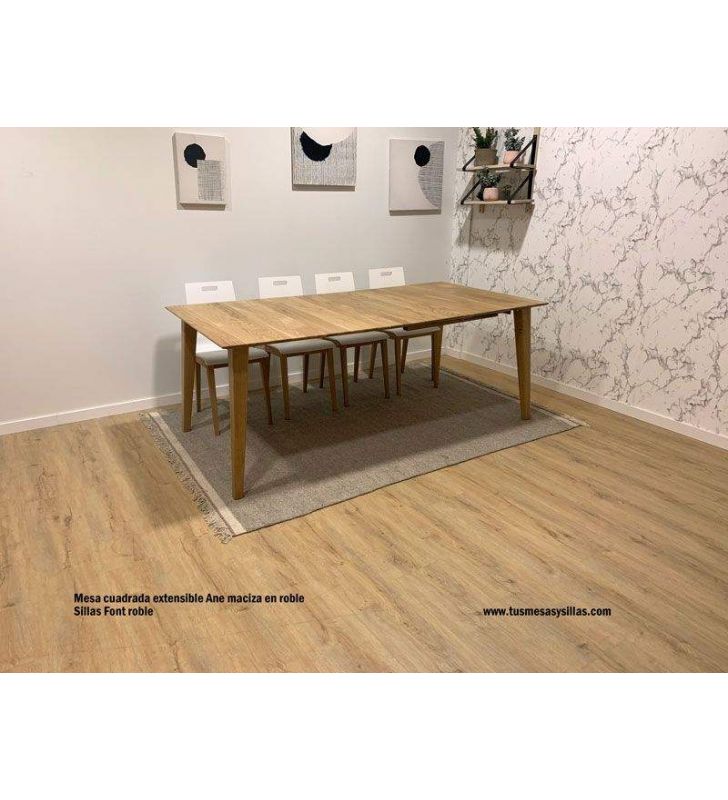 Une table extensible en hêtre ou chêne massif au design nordique  - 6