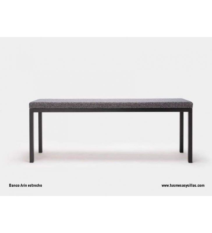 Arin banc étroit continu avec pieds en métal 45-50 profondeur pour cuisine  - 5