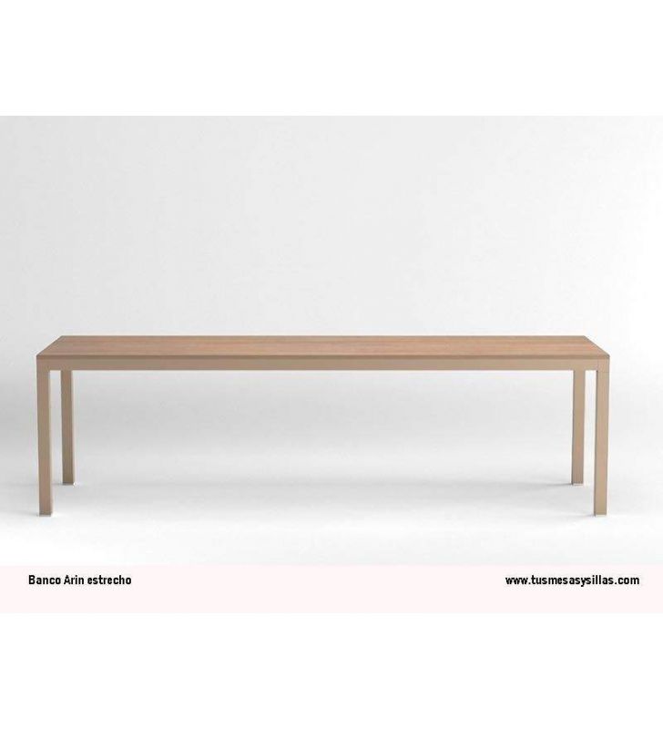 Arin banc étroit continu avec pieds en métal 45-50 profondeur pour cuisine  - 7