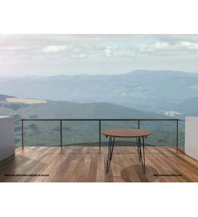 Table ronde extensible pour terrasses en stock, diamètre 90 et 100 cm  - 4