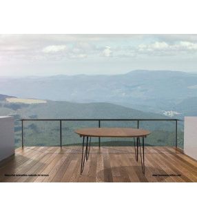 Table ronde extensible pour terrasses en stock, diamètre 90 et 100 cm  - 5