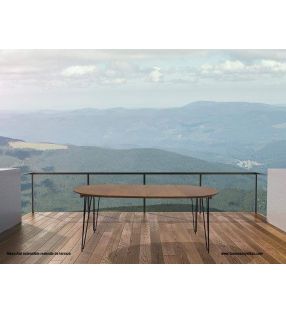 Table ronde extensible pour terrasses en stock, diamètre 90 et 100 cm  - 6