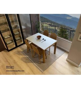 Lauri table extensible pieds en bois sur mesure  - 16