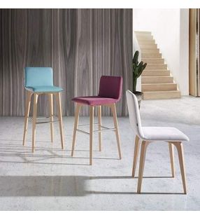 Taburete alto nordico Mar 561 para cocina comedor y contract
