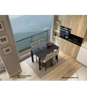 Table extensible Gorbea, longueur 100 cm et plateau Dekton  - 6