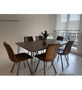 Table Beti de style vintage extensible jusqu'à 3 mètres, diverses mesures  - 3