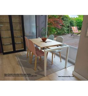 Table Txindoki 140x80 cm extensible cuisine et salle à manger au design moderne - 19