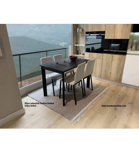 Table avec 2 rallonges et plateau en stratifié Gorbea de 130 cm de long - 6