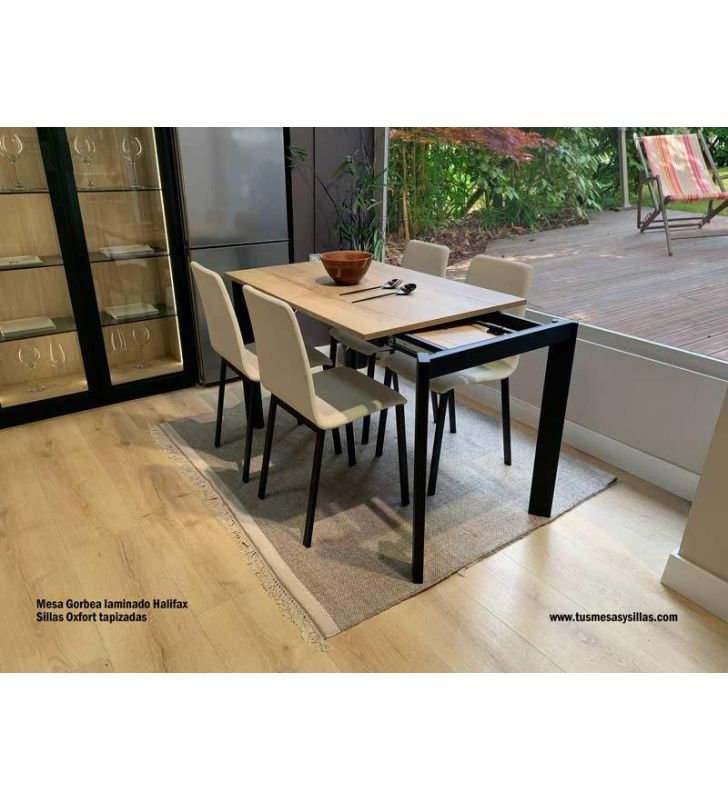 Mesa extensible Gorbea largo 110 y encimera en laminado y distintos fondos  - 1