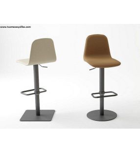 Chaise de bar Lemon, tabouret réglable pour comptoir ou table haute - 3