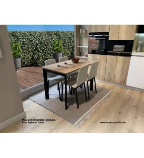 Table Gorbea de 140 cm de long y 2 rallonges et plateau en stratifié Gorbea  - 3
