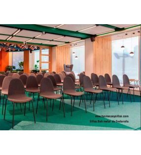 Silla Bob de cocina de ondarreta pata metalica  - 9