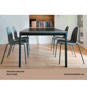 Silla Bob acero by Ondarreta de cocina o comedor con patas metálicas  - 14