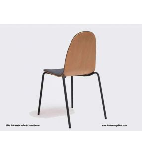 Silla Bob acero by Ondarreta de cocina o comedor con patas metálicas  - 7