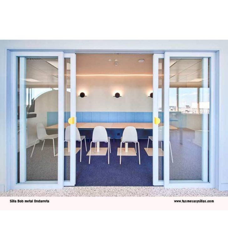 Silla Bob acero by Ondarreta de cocina o comedor con patas metálicas  - 11