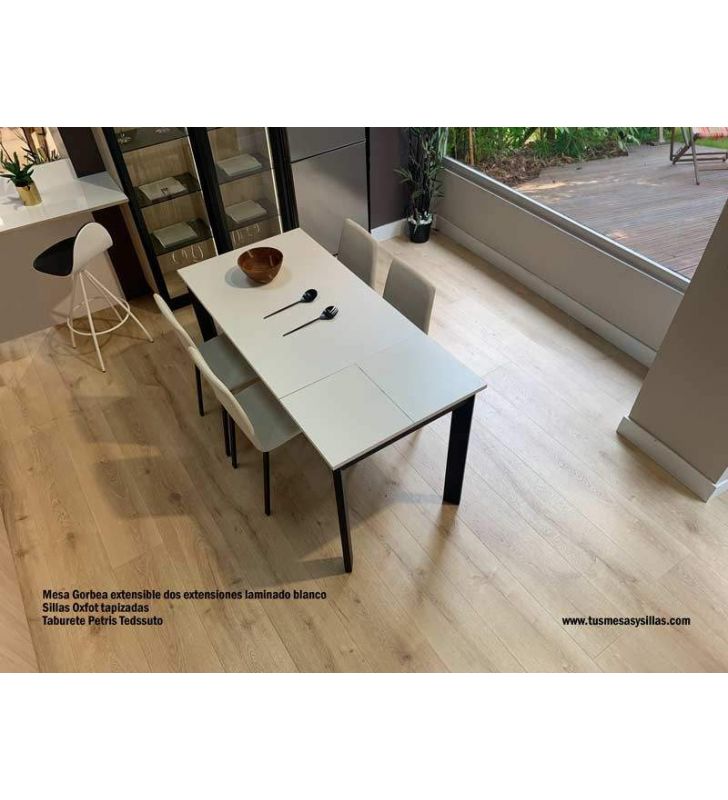 Table Gorbea de 140 cm de long y 2 rallonges et plateau en stratifié Gorbea  - 9