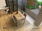 Table extensible Gorbea 100 cm de long et plateau en stratifié  - 15