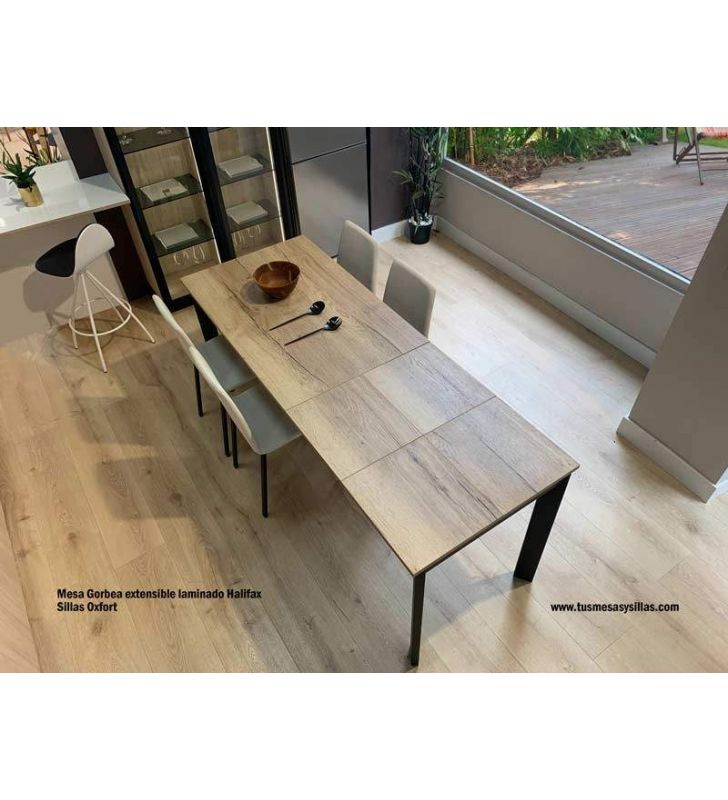 Table extensible Gorbea, 120 cm de long et plateau en stratifié  - 12
